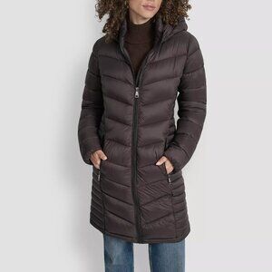 DKNY Women's Zip-Front Long Coat Small NWT